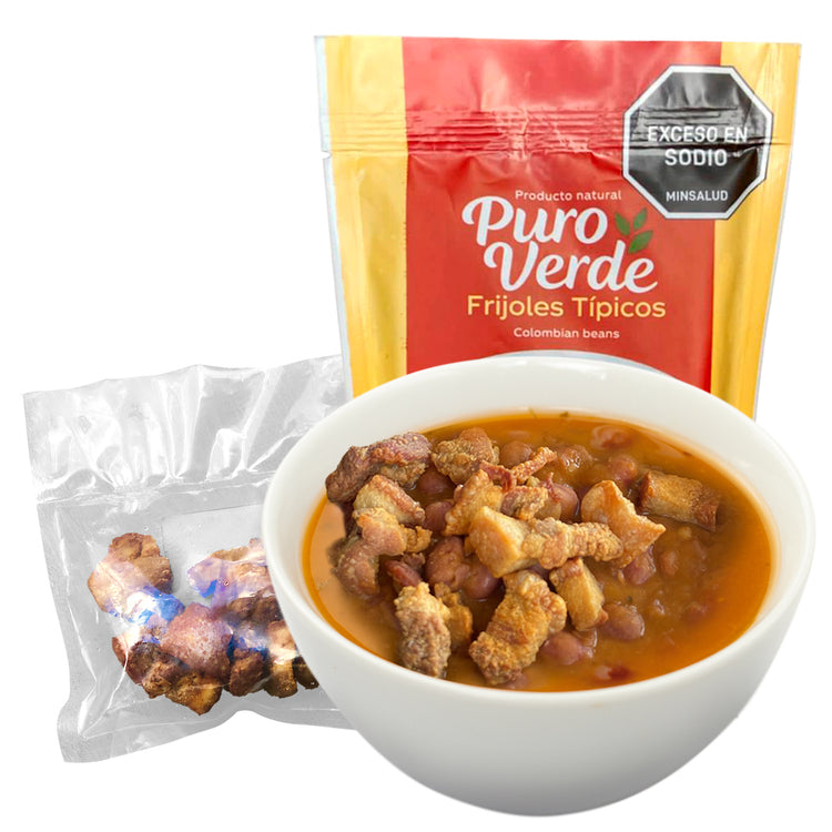 Fríjoles con chicharrón