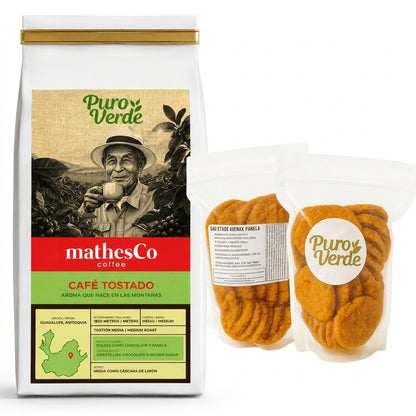 Cafe de especialidad 350g + Galletas de avena y panela