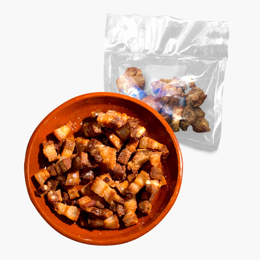 Combo 4 frijoles con 4 chicharrones