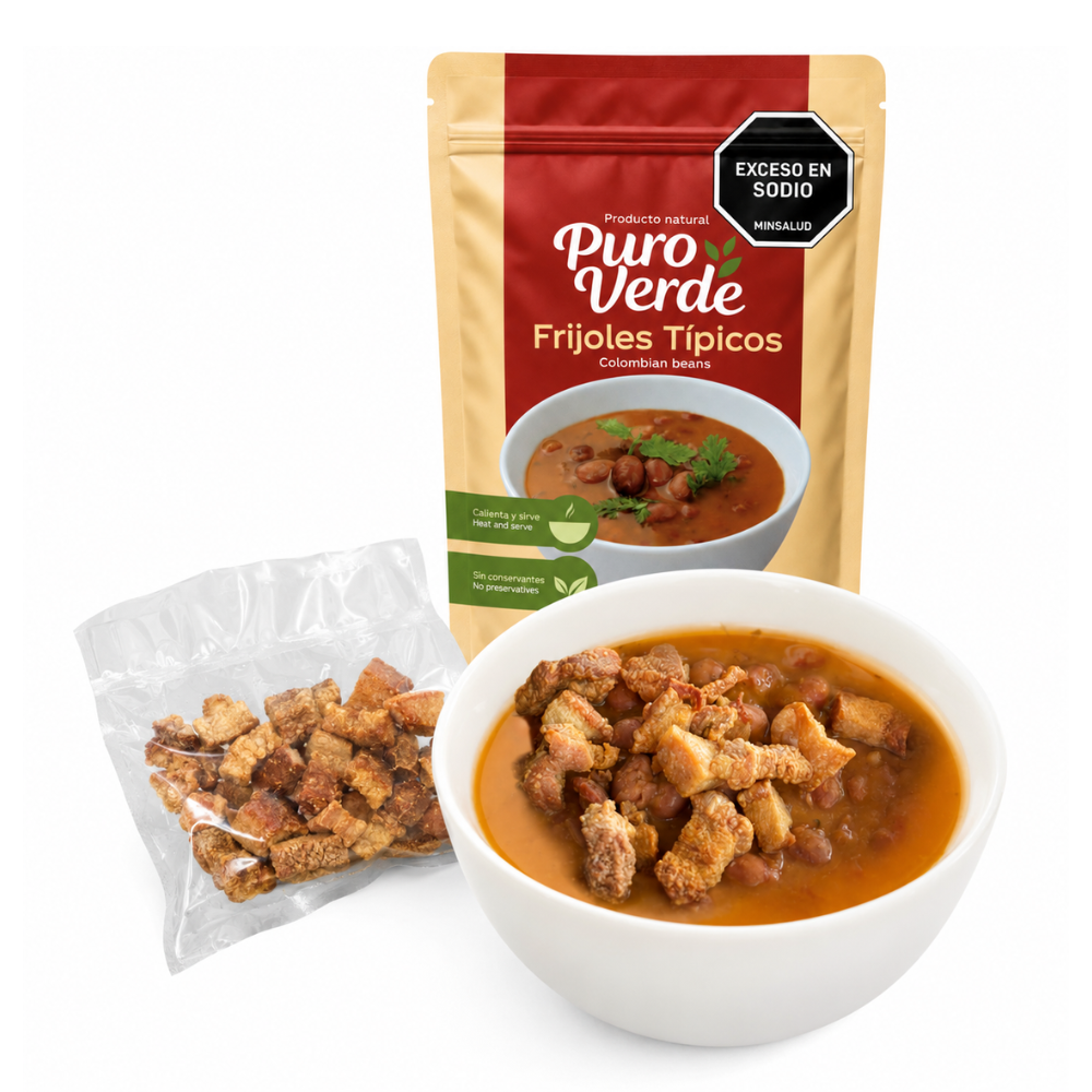 Frijoles con chicharrón