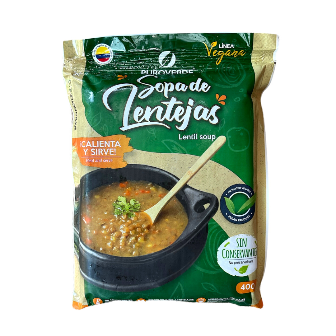 Sopa de lentejas - Línea vegana